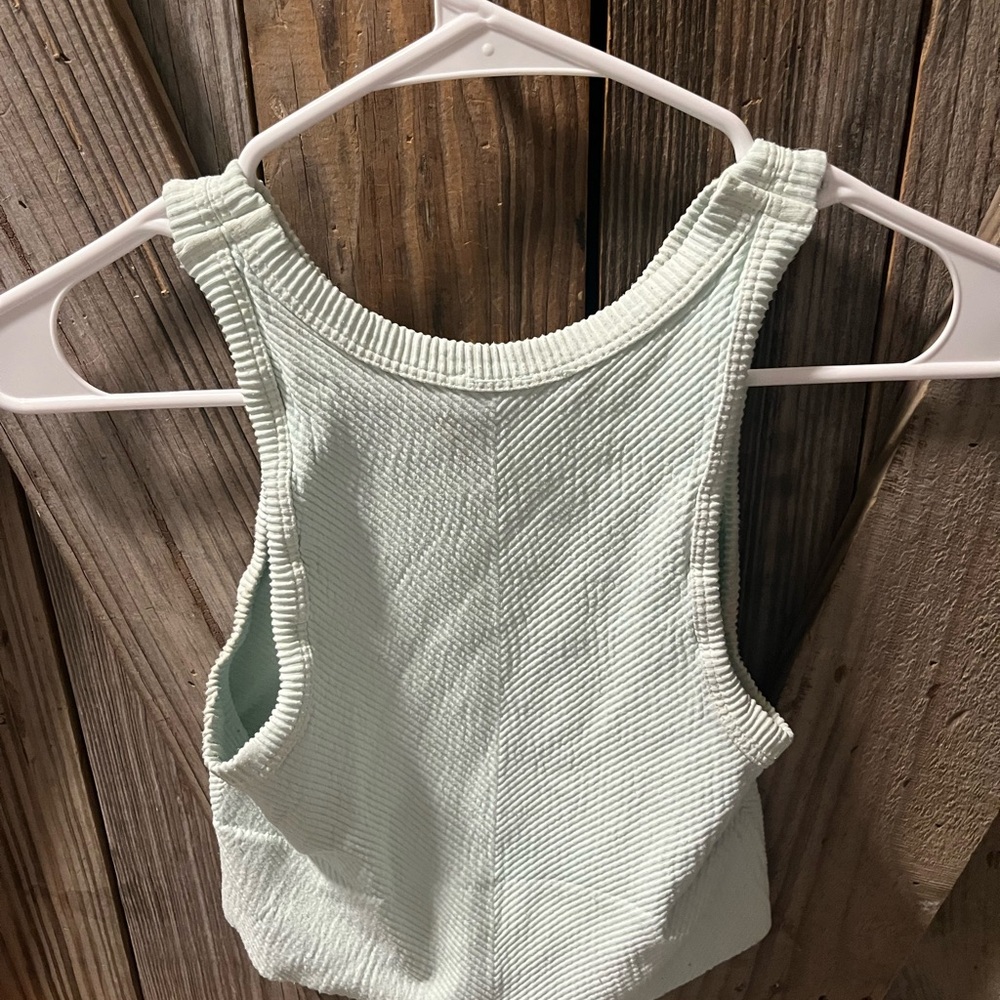 Mint Green Ribbed Tank Top